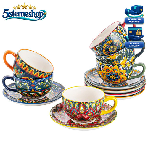 Kaffeeservice porzellan bunt - porzellan,