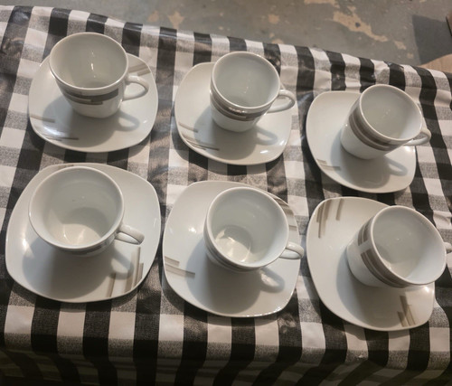 6er set porzellan kaffeetassen - porzellan,