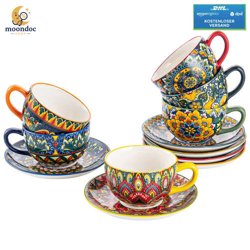 Kaffeeservice porzellan bunt - porzellan,