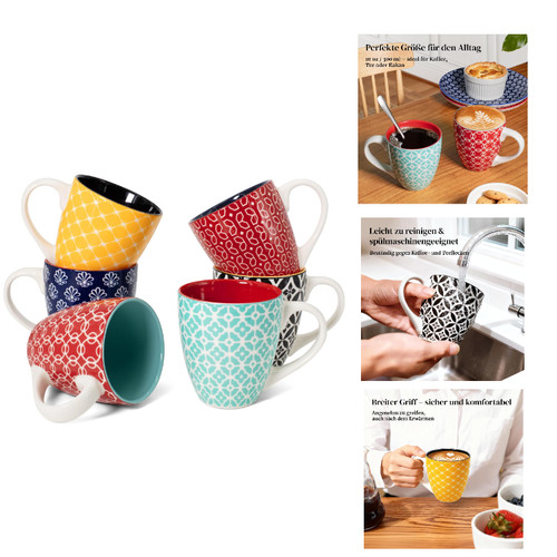 Kaffeetassen set 6er dowan - kaffeetassen,