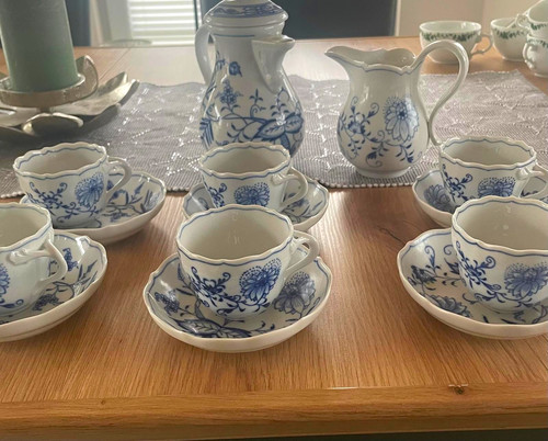 Blau weiß porzellan - blau-weiß,