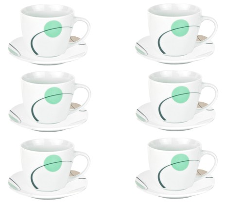 6er set kaffeetasse mit - set,